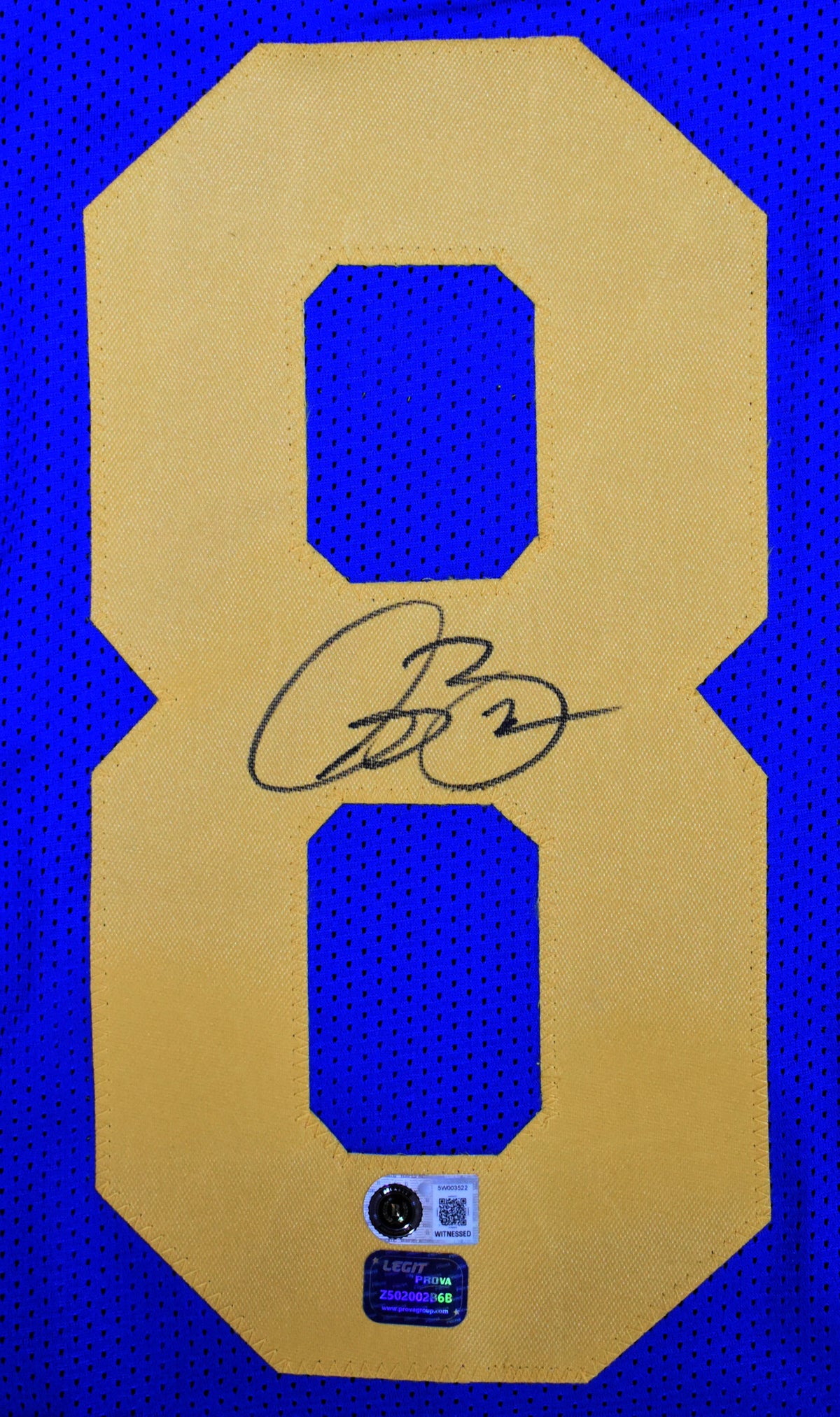 Isaac Bruce Autographed Blue Pro Style Jersey - Beckett W Hologram
