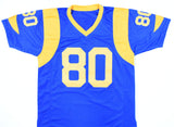 Isaac Bruce Autographed Blue Pro Style Jersey - Beckett W Hologram
