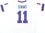 Phil Simms Autographed White Pro Style Jersey - Beckett W Hologram