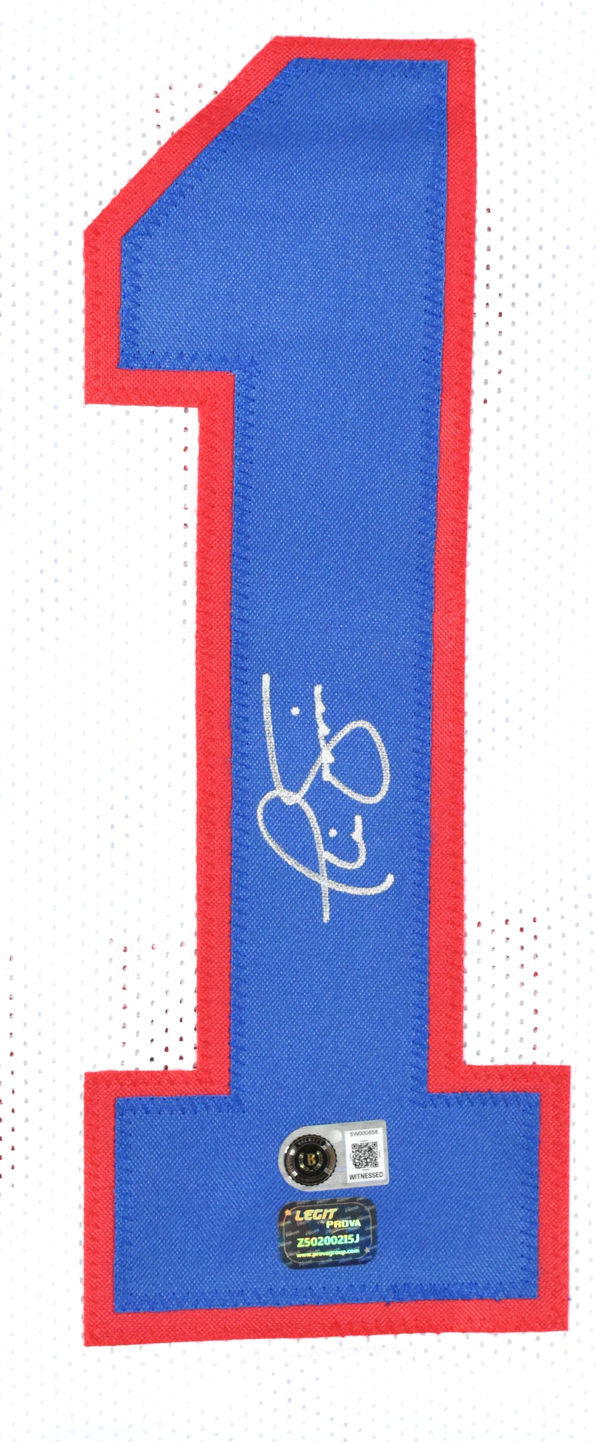 Phil Simms Autographed White Pro Style Jersey - Beckett W Hologram