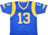 Kurt Warner Autographed Blue Pro Style STAT Jersey - Beckett W Hologram