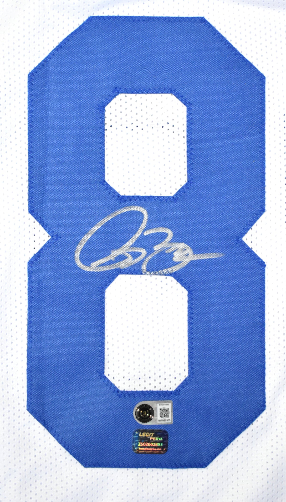 Isaac Bruce Autographed White Pro Style Jersey - Beckett W Hologram