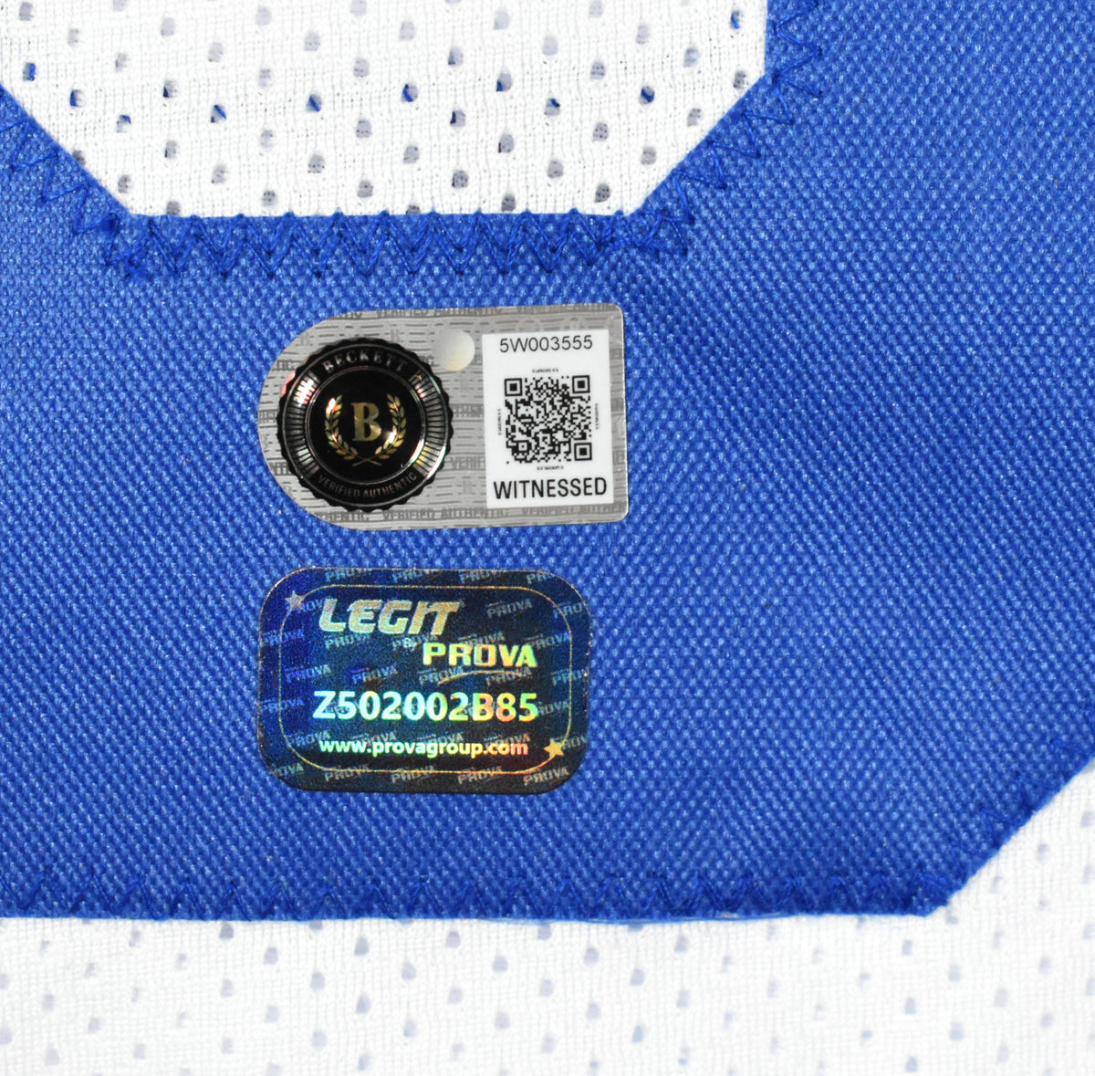 Isaac Bruce Autographed White Pro Style Jersey - Beckett W Hologram