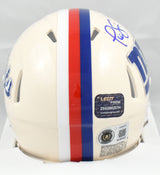 Phil Simms Autographed New York Giants Retro Speed Mini Helmet - Beckett W Holo