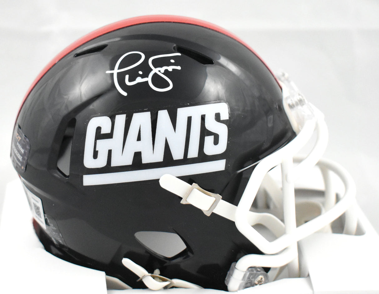 Phil Simms Autographed New York Giants 80-99 Speed Mini Helmet - Beckett W Holo
