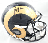 Marshall Faulk Autographed Rams F/S 00-16 Speed Helmet - Beckett W Hologram