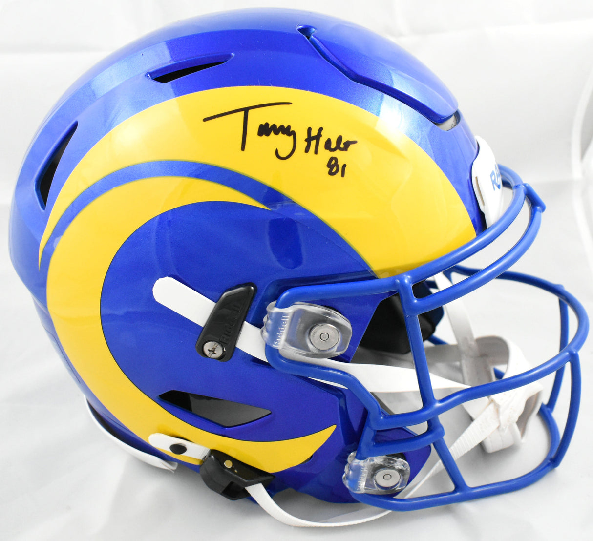 Torry Holt Autographed Rams F/S Speedflex Helmet - Beckett W Hologram