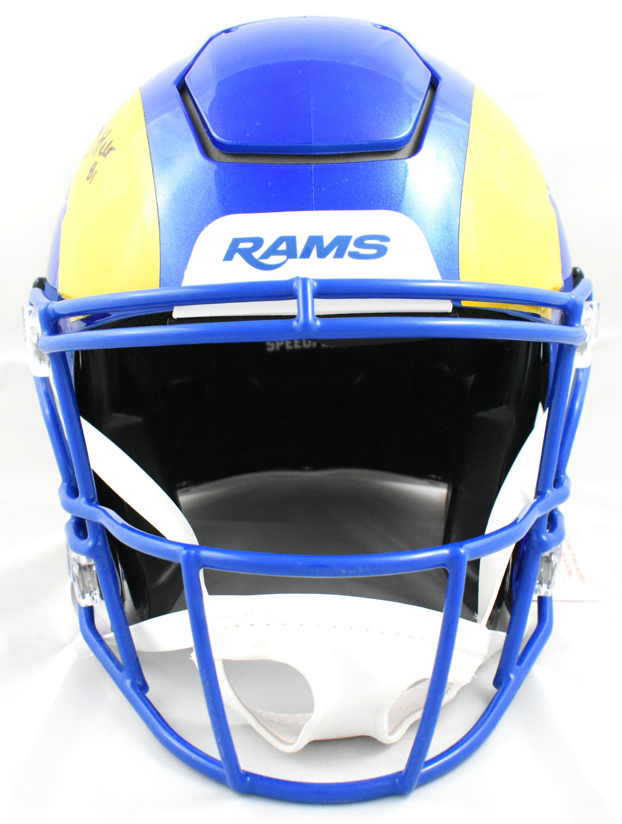 Torry Holt Autographed Rams F/S Speedflex Helmet - Beckett W Hologram