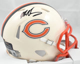 Mike Singletary Autographed Chicago Bears Retro Speed Mini Helmet Beckett W Holo