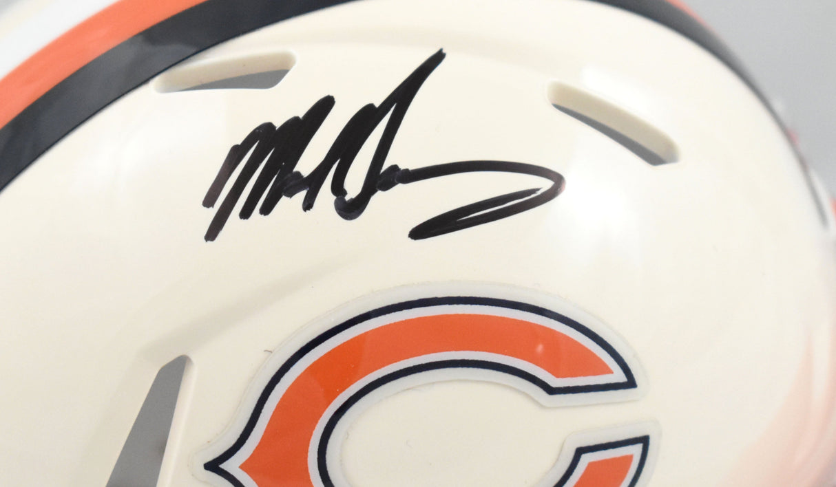 Mike Singletary Autographed Chicago Bears Retro Speed Mini Helmet Beckett W Holo