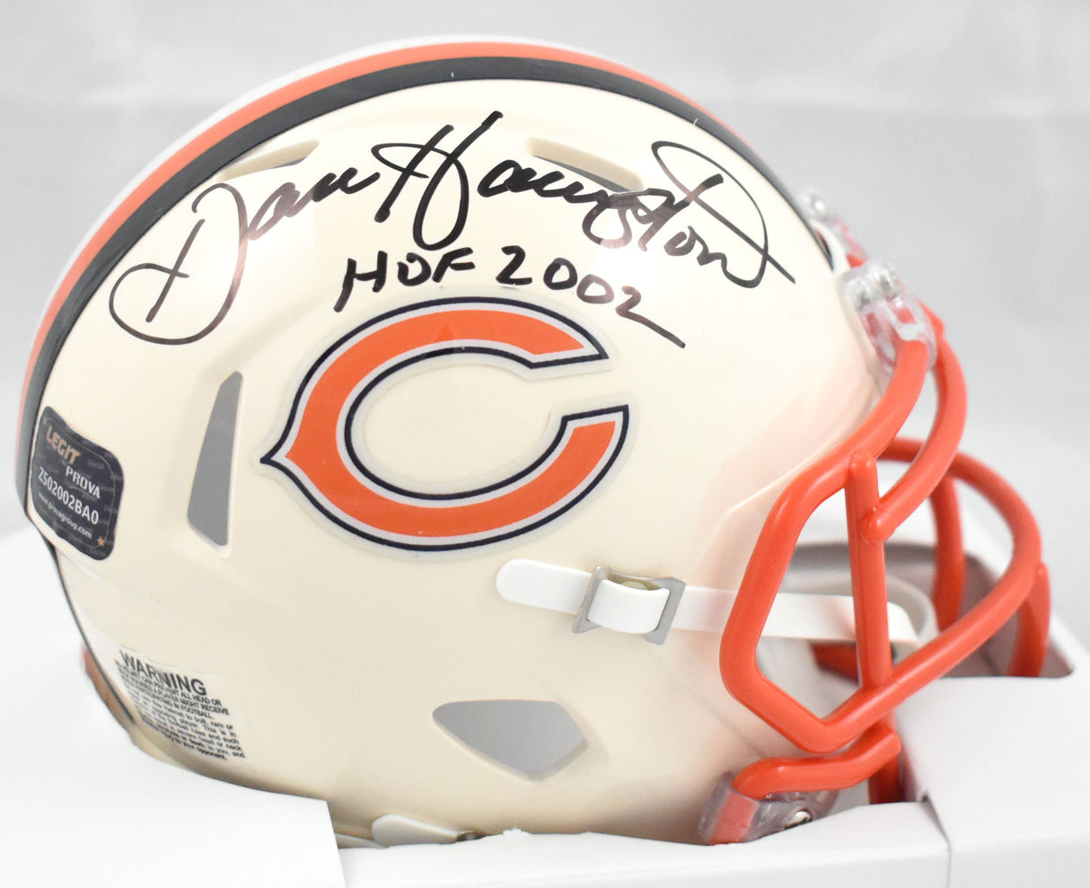 Dan Hampton Autographed Chicago Bears Retro Speed Mini Helmet w/HOF - Prova