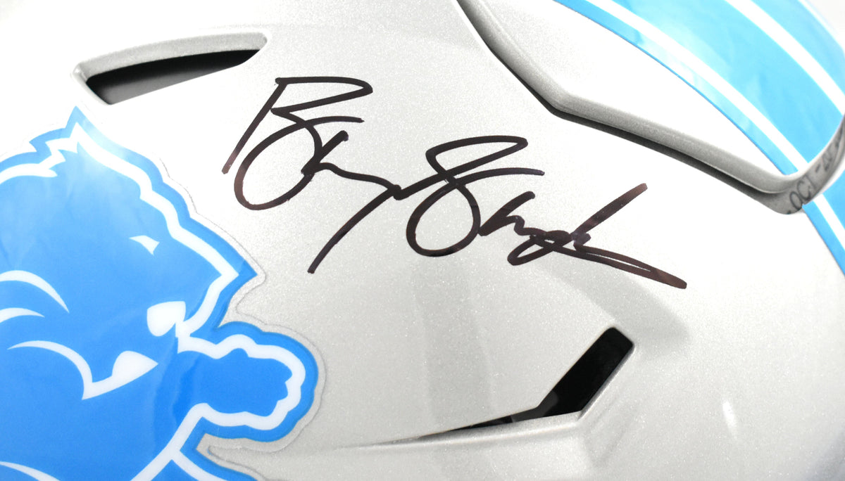 Barry Sanders Autographed Detroit Lions F/S Speedflex Helmet - Beckett W Holo