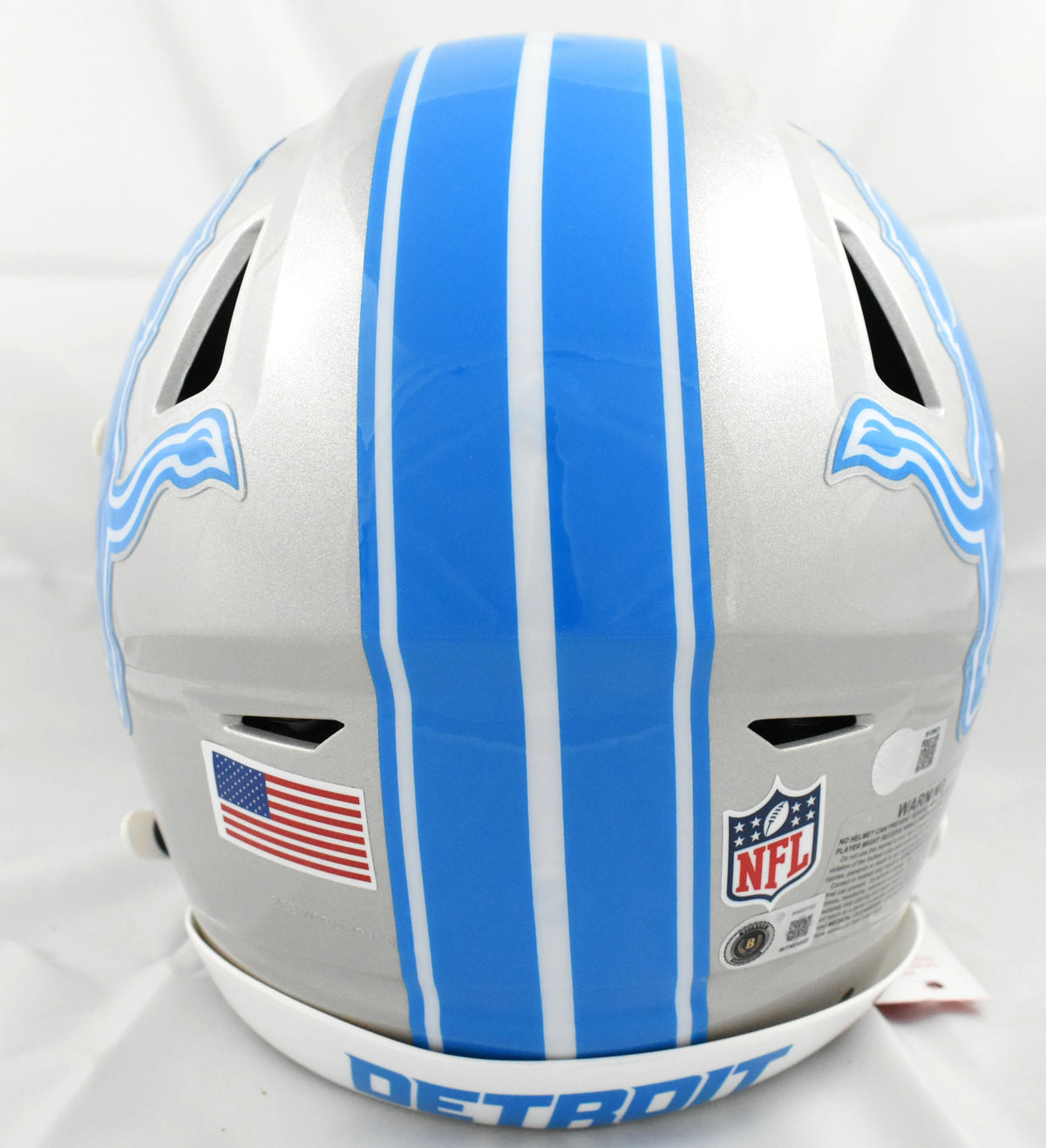 Barry Sanders Autographed Detroit Lions F/S Speedflex Helmet - Beckett W Holo