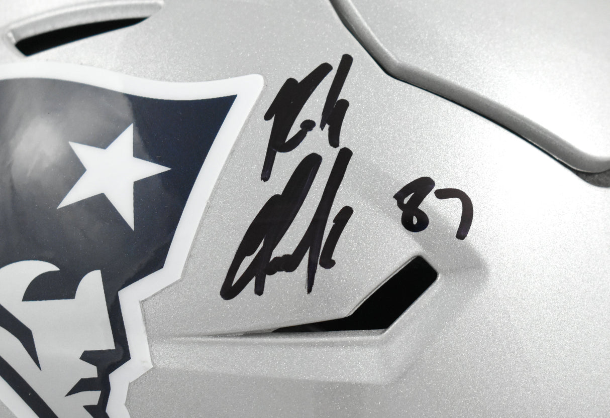 Rob Gronkowski Autographed Patriots F/S Speedflex Helmet - Beckett W Holo *Side