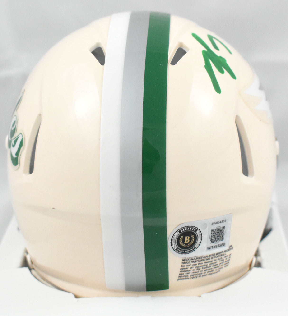 Michael Vick Autographed Philadelphia Eagles Retro Speed Mini Helmet- Beckett W