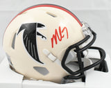Michael Vick Autographed Atlanta Falcons Retro Speed Mini Helmet- Beckett W Holo