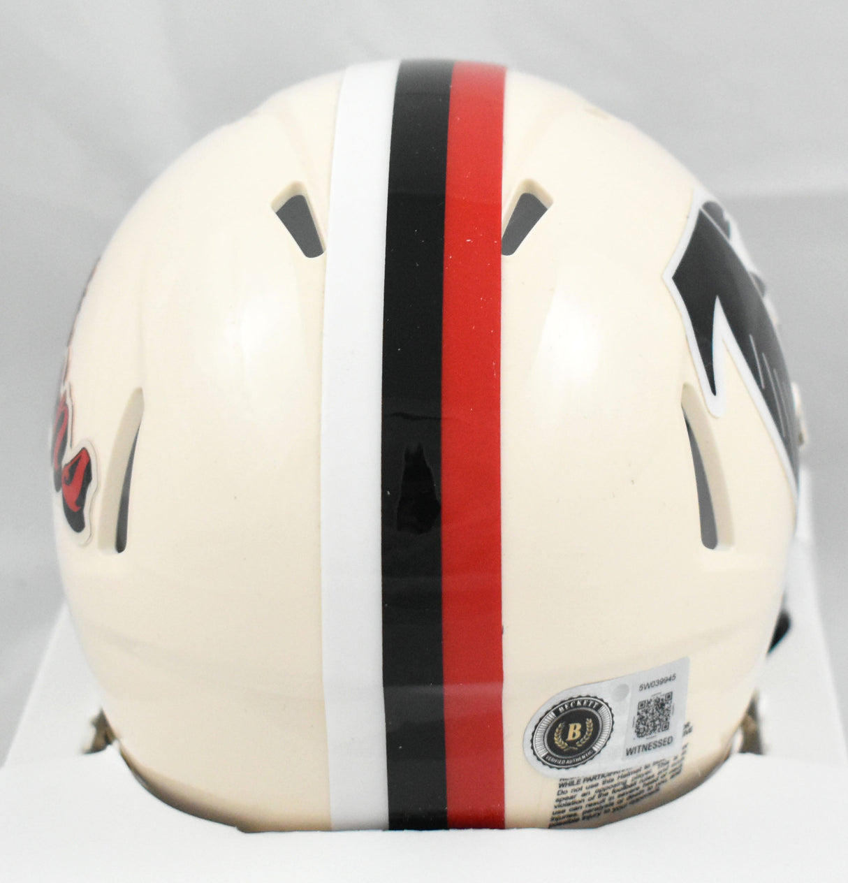 Michael Vick Autographed Atlanta Falcons Retro Speed Mini Helmet- Beckett W Holo