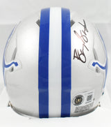 Barry Sanders Autographed Detroit Lions 83-02 Speed Mini Helmet - Beckett W Holo
