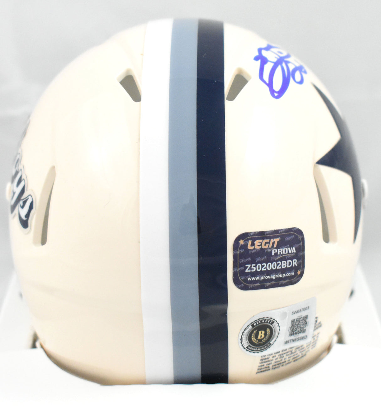 Emmitt Smith Autographed Dallas Cowboys Retro Speed Mini Helmet - Beckett W Holo