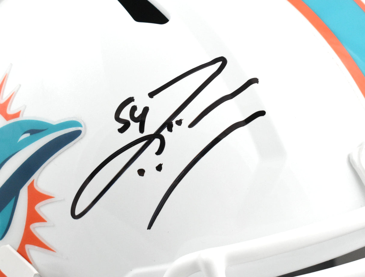Zach Thomas Autographed Miami Dolphins F/S Speed Helmet - Beckett W Hologram