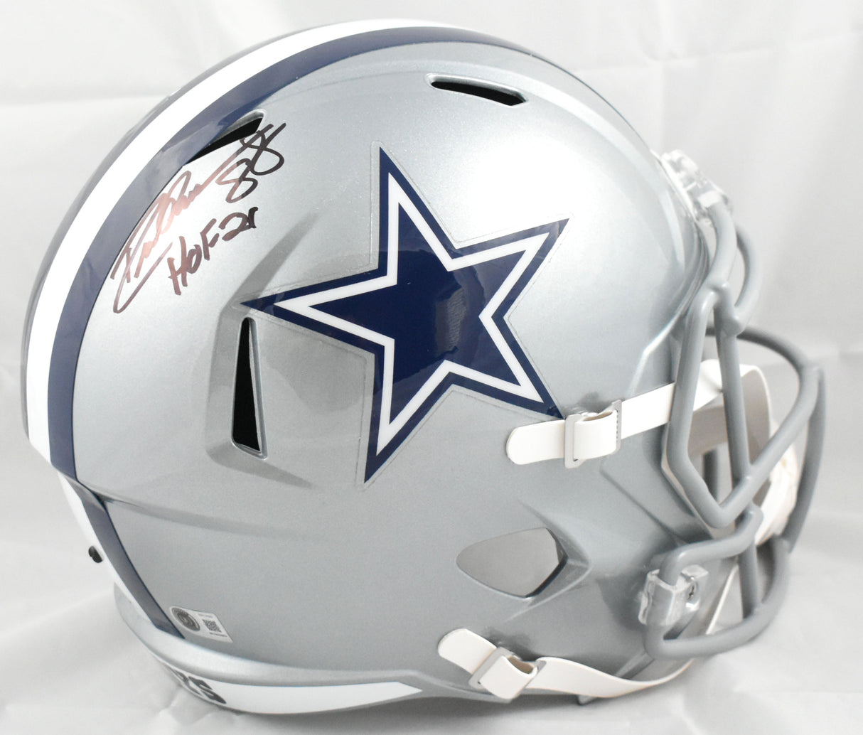 Drew Pearson Autographed Dallas Cowboys F/S Speed Helmet w/HOF - Beckett W Holo