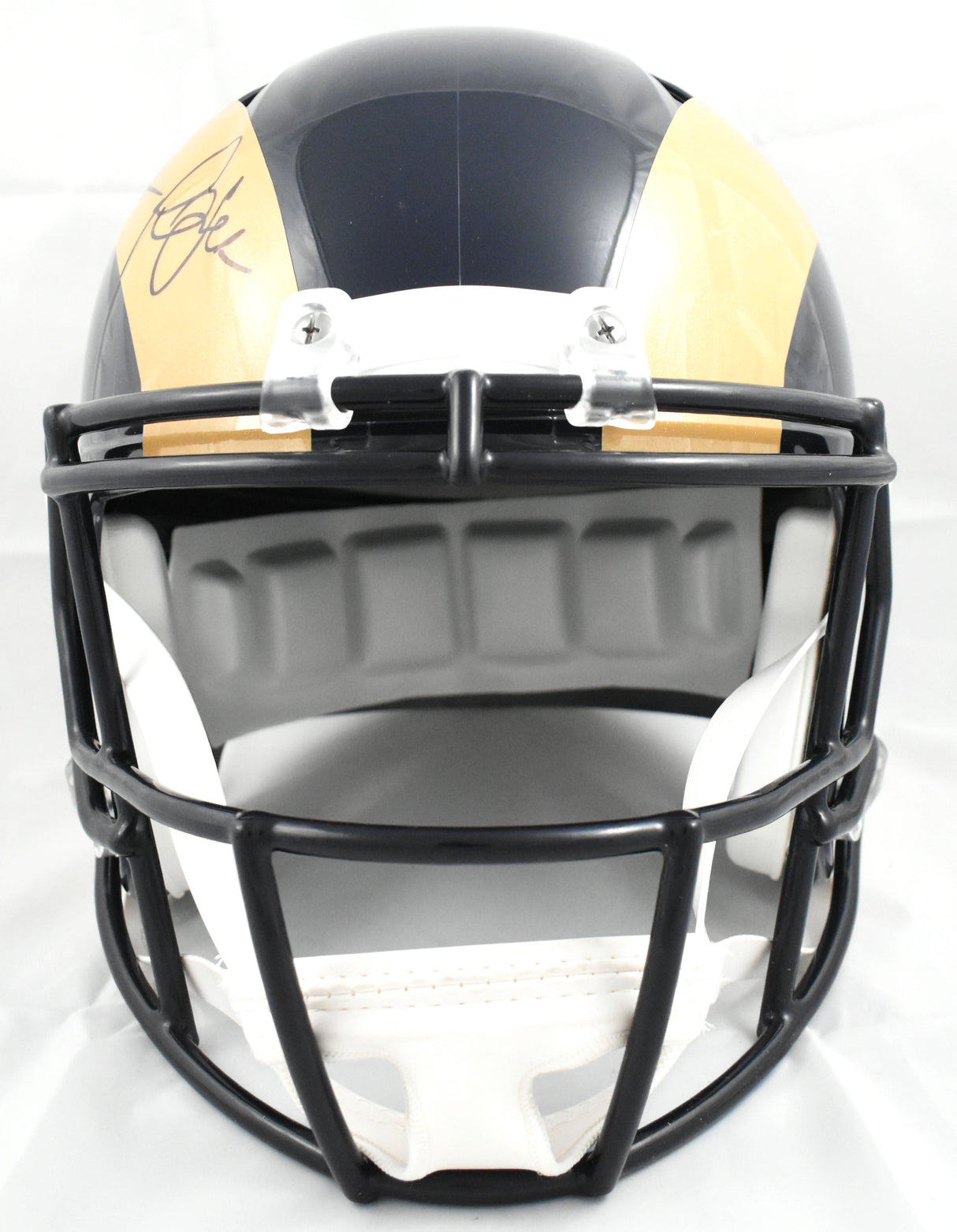 Warner Faulk Holt Bruce Autographed Rams F/S Speed Helmet - Beckett W Holo