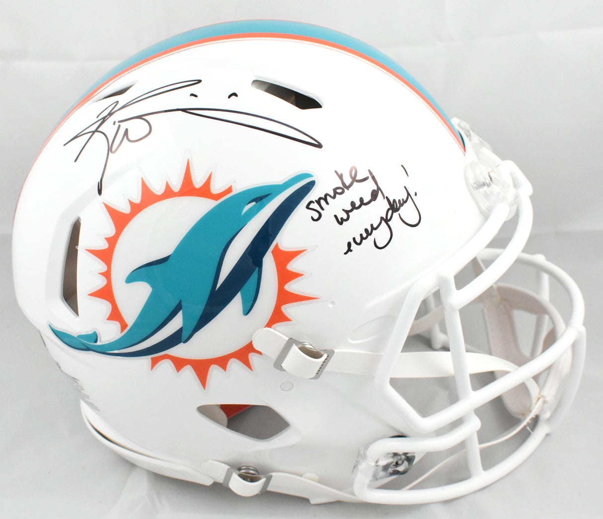Ricky Williams Autographed Dolphins F/S Speed Authentic Helmet SWED - Beckett W