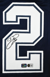 Emmitt Smith Autographed Blue Pro Style STAT Jersey - Beckett W Hologram