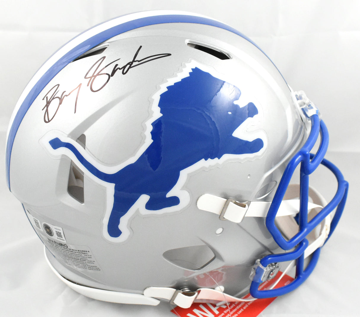Barry Sanders Signed Detroit Lions F/S 83-02 Speed Authentic Helmet - Beckett W
