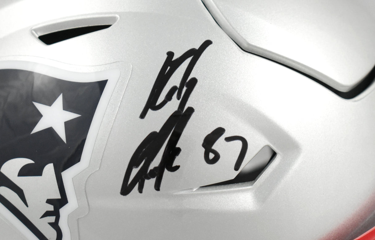 Rob Gronkowski Autographed Patriots Mid-Size SpeedFlex Helmet - Beckett W Holo