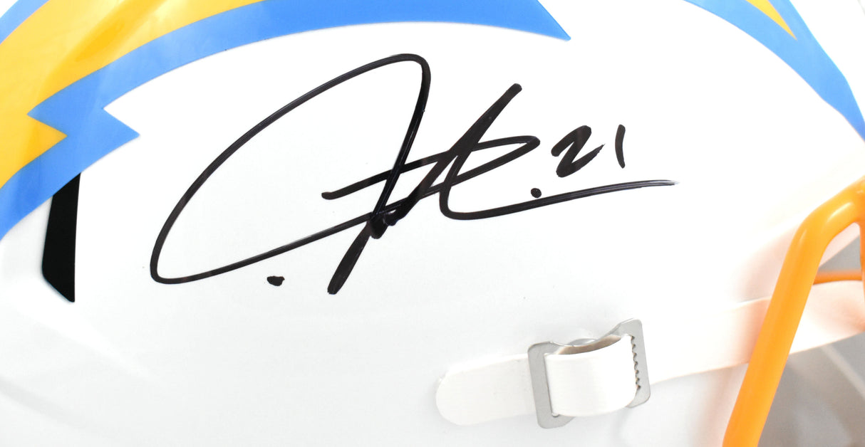 LaDainian Tomlinson Autographed Chargers F/S Speed Helmet - Beckett W Hologram