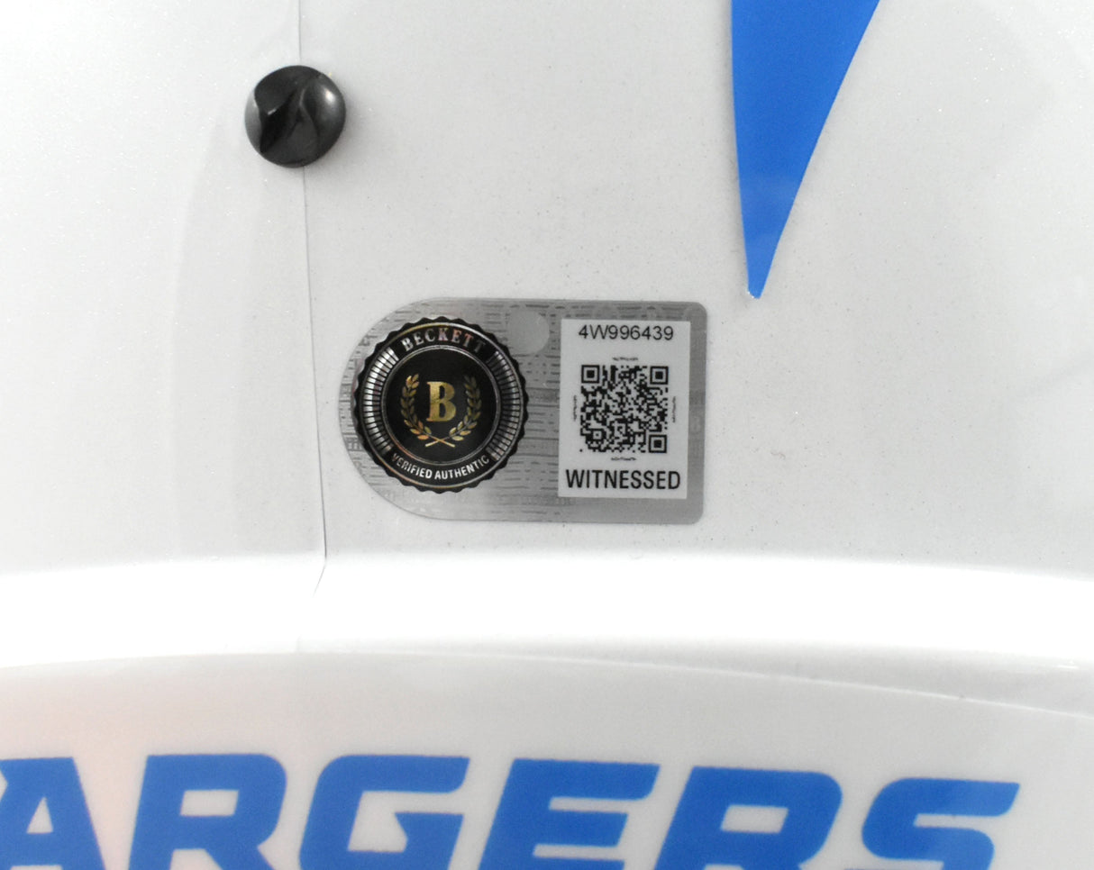 LaDainian Tomlinson Autographed Chargers F/S Speed Helmet - Beckett W Hologram