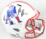 Rob Gronkowski Autographed New England Patriots F/S 90-92 Speed Helmet Beckett W