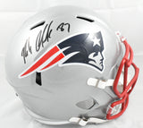 Rob Gronkowski Autographed New England Patriots F/S Speed Helmet- Beckett W Holo