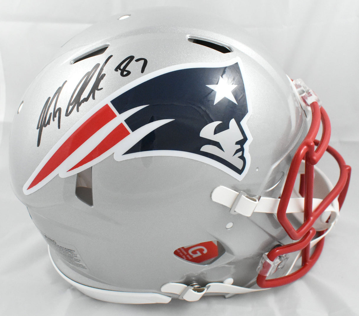 Rob Gronkowski Signed New England Patriots F/S Speed Authentic Helmet Beckett W