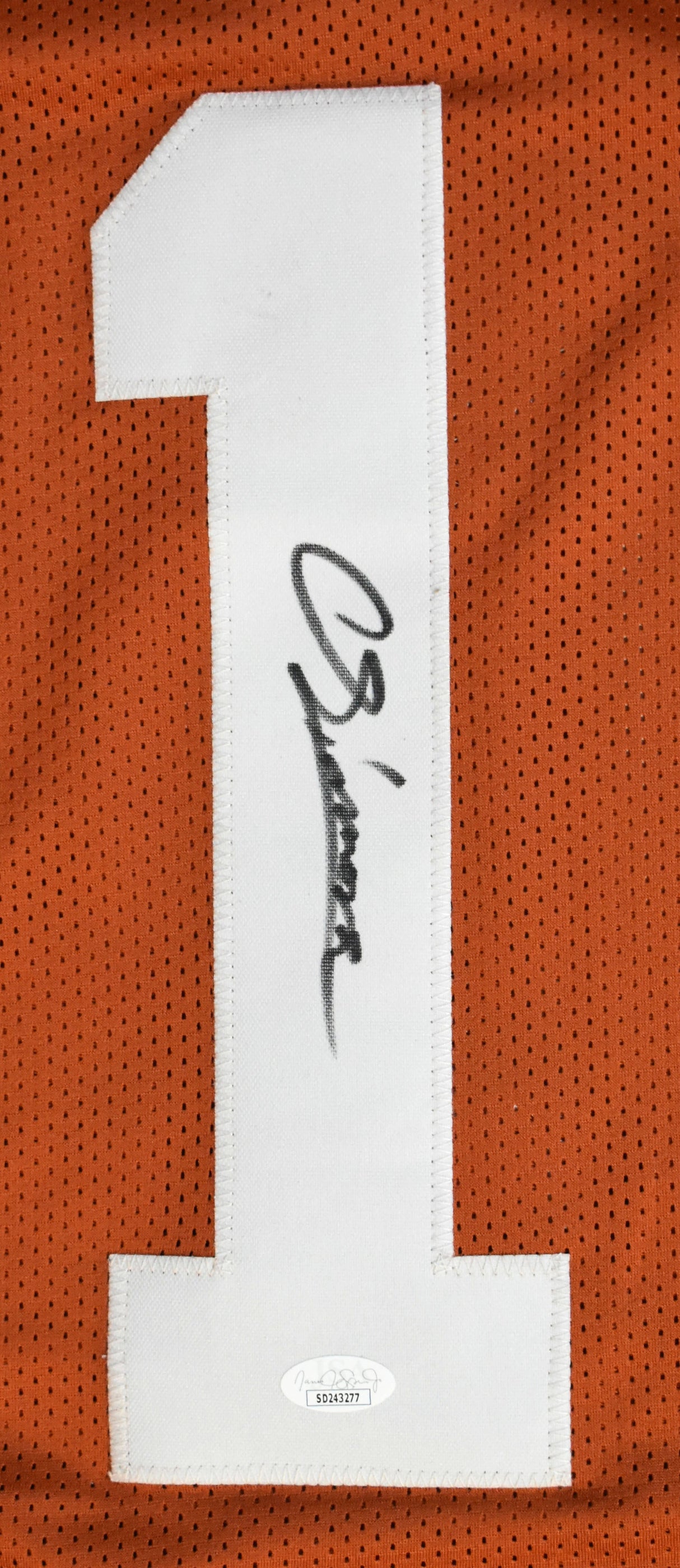 Colin Simmons Autographed Orange College Style Jersey - JSA
