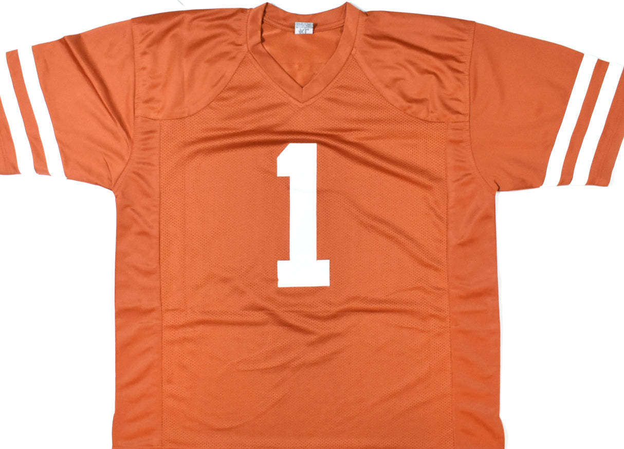 Colin Simmons Autographed Orange College Style Jersey - JSA