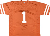 Colin Simmons Autographed Orange College Style Jersey - JSA