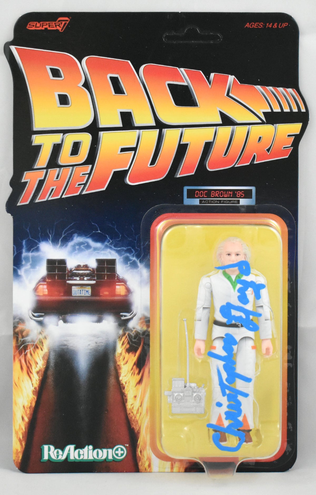 Christopher Lloyd Signed Super 7 Back to the Future Action Figure - Beckett W