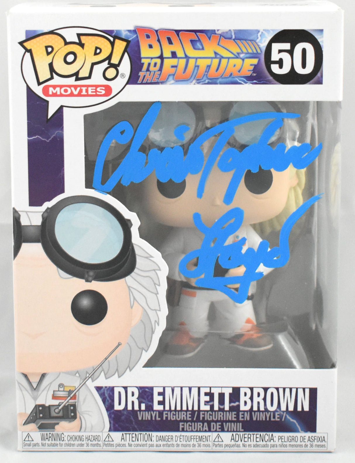 Christopher Lloyd Autographed Back to the Future Funko Pop #50 - Beckett W Holo