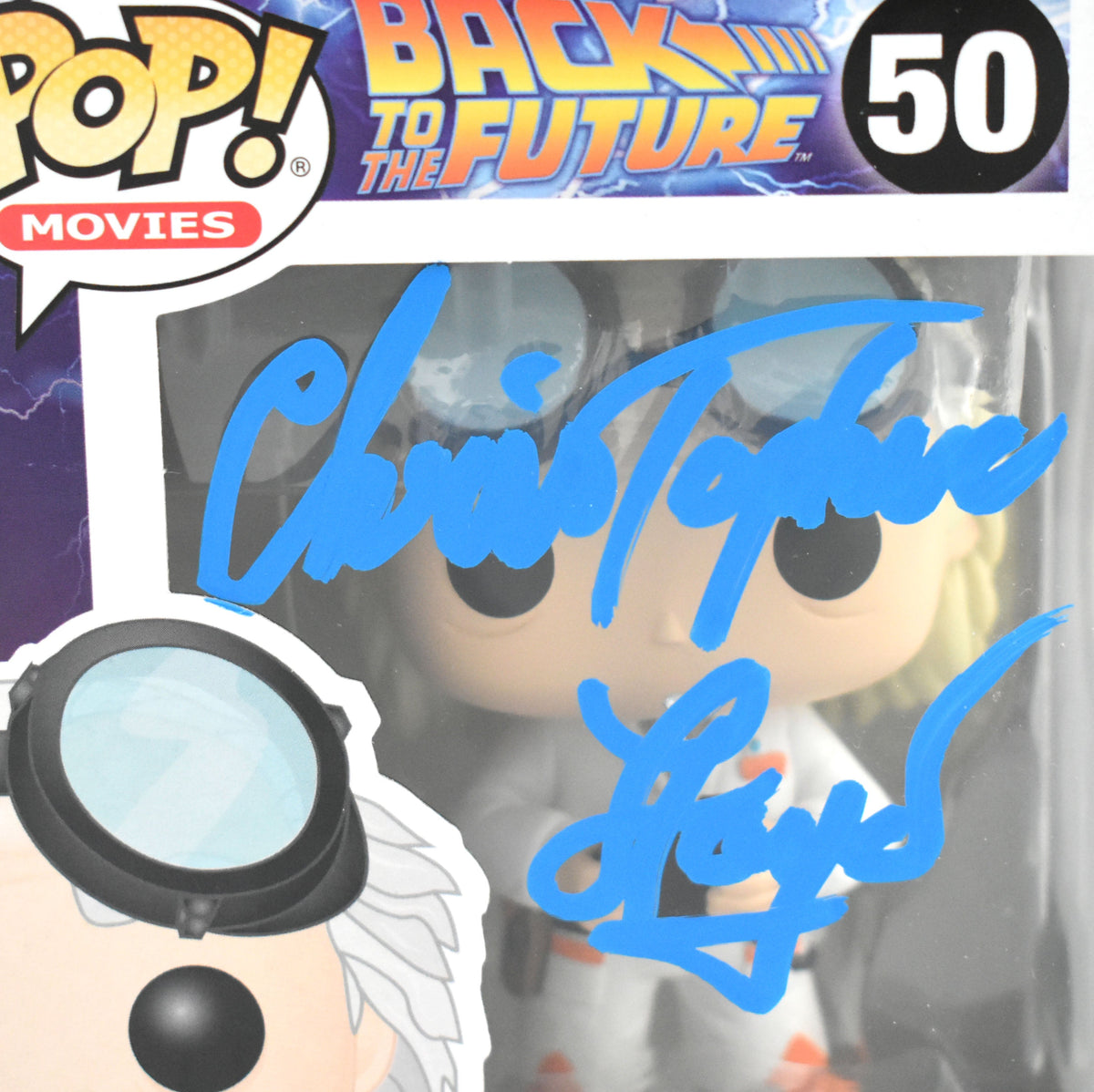 Christopher Lloyd Autographed Back to the Future Funko Pop #50 - Beckett W Holo