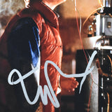 Christopher Lloyd Michael J. Fox Signed Back to the Future 11x14 Photo - Beckett