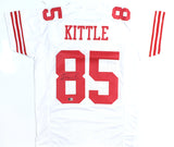 George Kittle Autographed White Pro Style Jersey - Beckett W Hologram