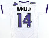 Kyle Hamilton Autographed White Pro Style Jersey - JSA W Holo