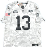 Brock Purdy Autographed 49ers Salute to Service Nike Game Jersey - Beckett W XL