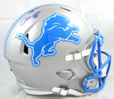 Jameson Williams Autographed Detroit Lions F/S Speed Helmet - Beckett Hologram