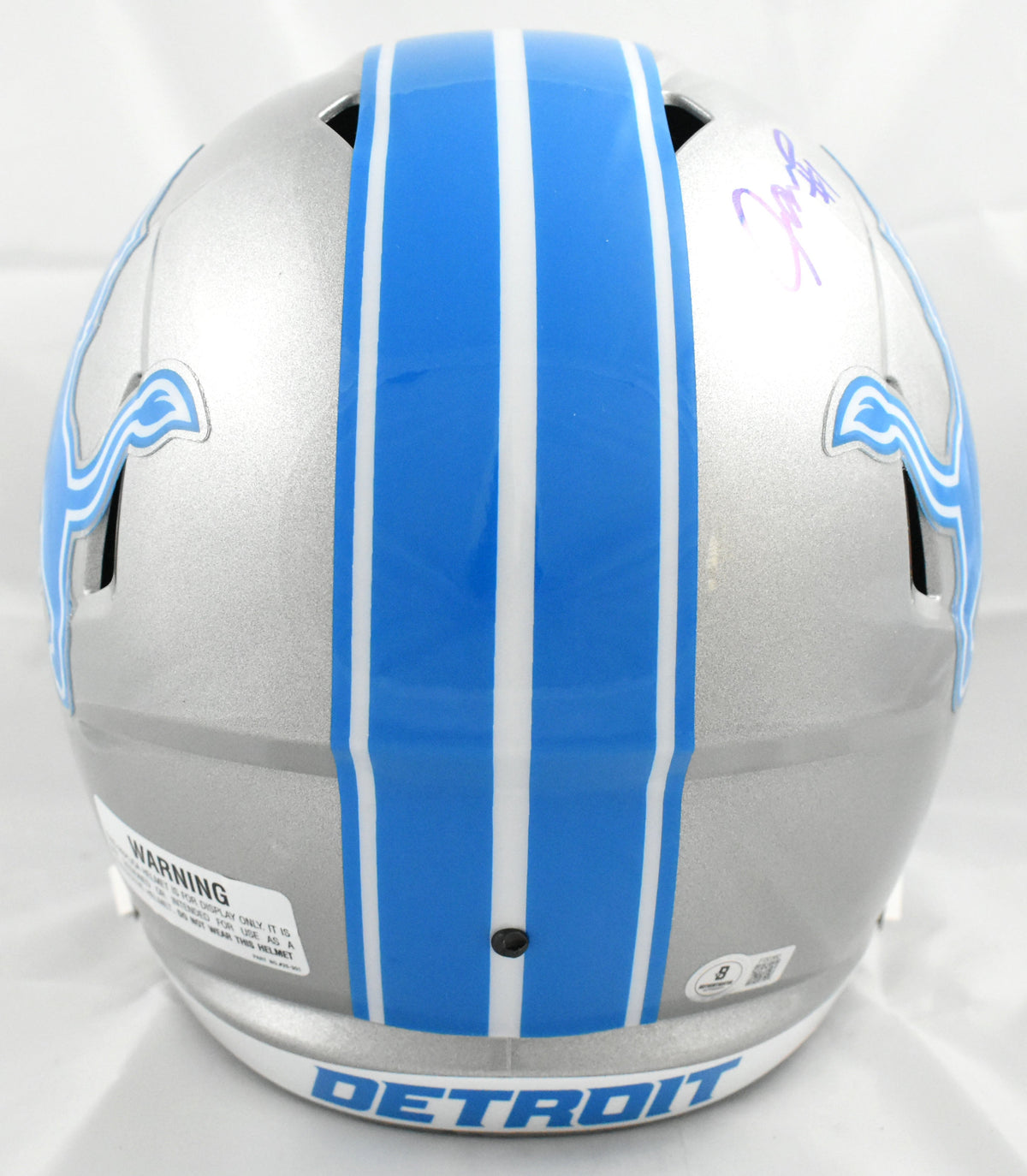 Jameson Williams Autographed Detroit Lions F/S Speed Helmet - Beckett Hologram