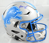 Jameson Williams Autographed Detroit Lions F/S Speedflex Helmet - Beckett Holo