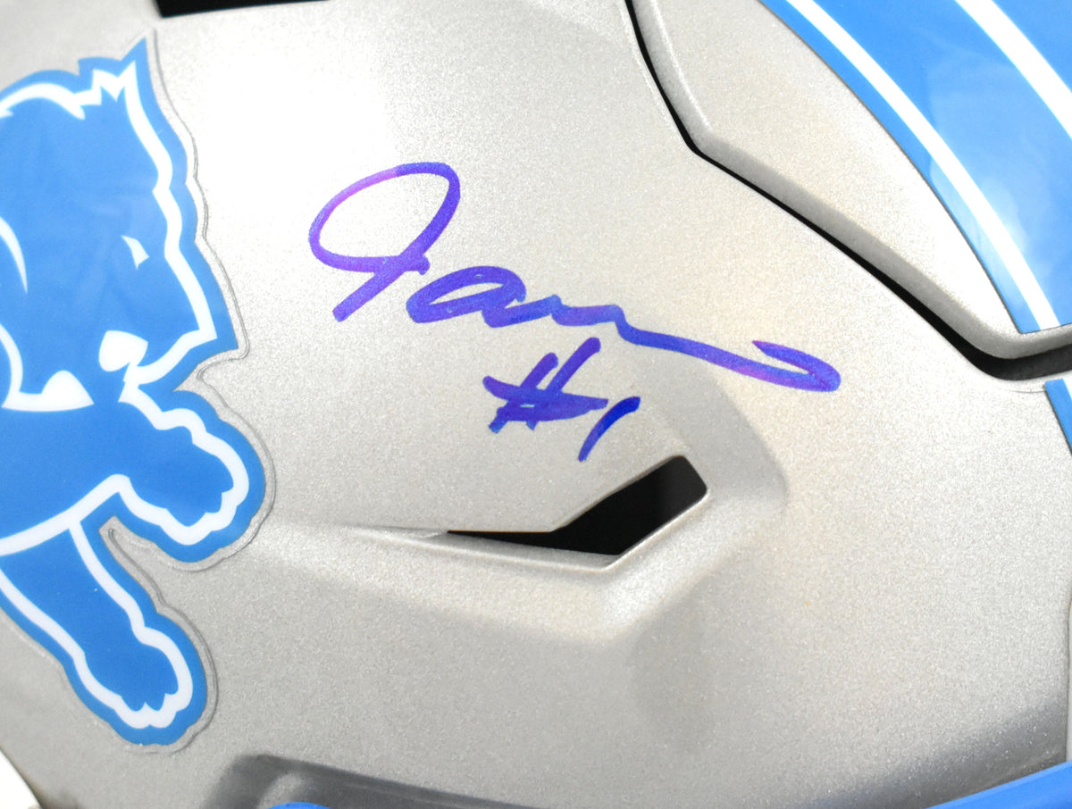 Jameson Williams Signed Detroit Lions Mid-Size SpeedFlex Helmet - Beckett Holo