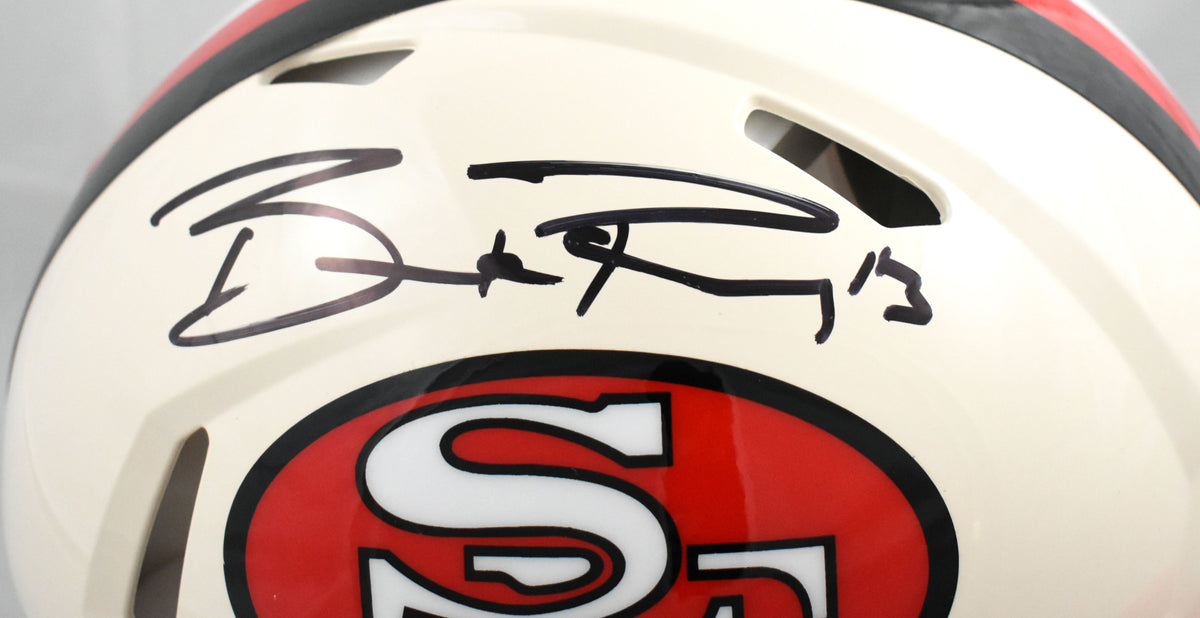 Brock Purdy Autographed 49ers F/S Retro Speed Authentic Helmet - Beckett W Holo